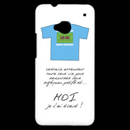 Coque HTC One Moi je l'ai élevé Bonus offensif-défensif Blanc 2