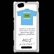 Coque Sony Xperia M Moi je l'ai élevé Bonus offensif-défensif Blanc 2