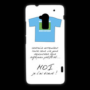Coque HTC One Max Moi je l'ai élevé Bonus offensif-défensif Blanc 2
