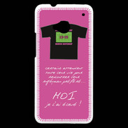 Coque HTC One Moi je l'ai élevé Bonus offensif-défensif Rose 2