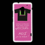 Coque HTC One Max Moi je l'ai élevé Bonus offensif-défensif Rose 2