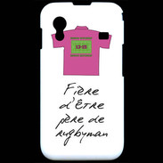 Coque Samsung ACE S5830 Père de rugbyman Bonus offensif-défensif Blanc