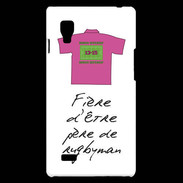 Coque LG Optimus L9 Père de rugbyman Bonus offensif-défensif Blanc