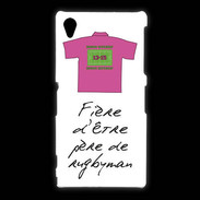 Coque Sony Xpéria Z1 Père de rugbyman Bonus offensif-défensif Blanc