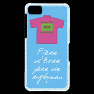 Coque Blackberry Z10 Père de rugbyman Bonus offensif-défensif Bleu