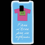 Coque LG P990 Père de rugbyman Bonus offensif-défensif Bleu