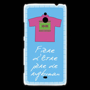 Coque Nokia Lumia 1320 Père de rugbyman Bonus offensif-défensif Bleu