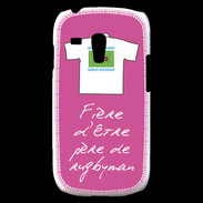 Coque Samsung Galaxy S3 Mini Père de rugbyman Bonus offensif-défensif Rose