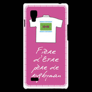 Coque LG Optimus L9 Père de rugbyman Bonus offensif-défensif Rose