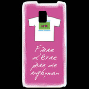 Coque LG P990 Père de rugbyman Bonus offensif-défensif Rose
