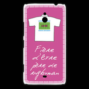 Coque Nokia Lumia 1320 Père de rugbyman Bonus offensif-défensif Rose