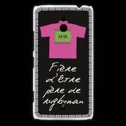Coque Nokia Lumia 1320 Père de rugbyman Bonus offensif-défensif Noir