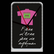 Pendule de bureau Père de rugbyman Bonus offensif-défensif Noir