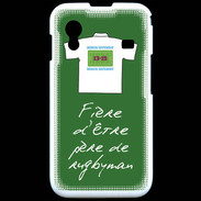 Coque Samsung ACE S5830 Père de rugbyman Bonus offensif-défensif Vert