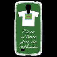 Coque Samsung Galaxy S4 Père de rugbyman Bonus offensif-défensif Vert