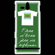 Coque Sony Xperia U Père de rugbyman Bonus offensif-défensif Vert