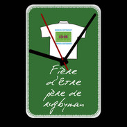Grande pendule murale Père de rugbyman Bonus offensif-défensif Vert