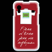 Coque Samsung ACE S5830 Père de rugbyman Bonus offensif-défensif Rouge
