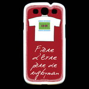 Coque Samsung Galaxy S3 Père de rugbyman Bonus offensif-défensif Rouge