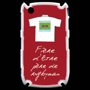 Coque Blackberry 8520 Père de rugbyman Bonus offensif-défensif Rouge