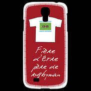 Coque Samsung Galaxy S4 Père de rugbyman Bonus offensif-défensif Rouge