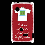 Coque Sony Xperia Typo Père de rugbyman Bonus offensif-défensif Rouge