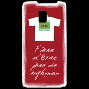 Coque LG P990 Père de rugbyman Bonus offensif-défensif Rouge