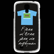 Coque Samsung Galaxy S4 Père de rugbyman Bonus offensif-défensif Noir 2