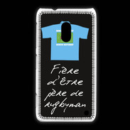 Coque Nokia Lumia 620 Père de rugbyman Bonus offensif-défensif Noir 2