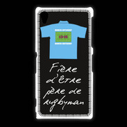Coque Sony Xpéria Z1 Père de rugbyman Bonus offensif-défensif Noir 2