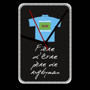 Grande pendule murale Père de rugbyman Bonus offensif-défensif Noir 2