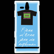 Coque Sony Xperia U Père de rugbyman Bonus offensif-défensif Bleu 2