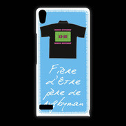 Coque Huawei Ascend P6 Père de rugbyman Bonus offensif-défensif Bleu 2