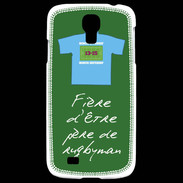 Coque Samsung Galaxy S4 Père de rugbyman Bonus offensif-défensif Vert 2