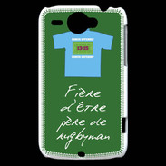 Coque HTC Wildfire G8 Père de rugbyman Bonus offensif-défensif Vert 2