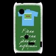 Coque Sony Xperia Typo Père de rugbyman Bonus offensif-défensif Vert 2