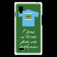 Coque LG Optimus L9 Père de rugbyman Bonus offensif-défensif Vert 2