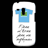 Coque Samsung Galaxy S3 Mini Père de rugbyman Bonus offensif-défensif Blanc 2