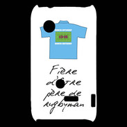 Coque Sony Xperia Typo Père de rugbyman Bonus offensif-défensif Blanc 2