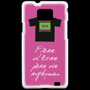 Coque Samsung Galaxy S2 Père de rugbyman Bonus offensif-défensif Rose 2