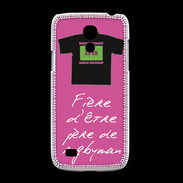 Coque Samsung Galaxy S4mini Père de rugbyman Bonus offensif-défensif Rose 2