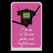 Pendule de bureau Père de rugbyman Bonus offensif-défensif Rose 2