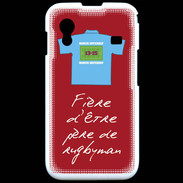 Coque Samsung ACE S5830 Père de rugbyman Bonus offensif-défensif Rouge 2