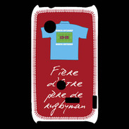 Coque Sony Xperia Typo Père de rugbyman Bonus offensif-défensif Rouge 2