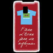 Coque LG P990 Père de rugbyman Bonus offensif-défensif Rouge 2