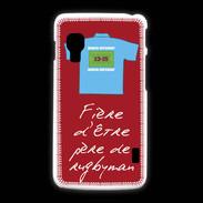 Coque LG L5 2 Père de rugbyman Bonus offensif-défensif Rouge 2