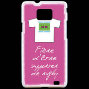 Coque Samsung Galaxy S2 Supporters Bonus offensif-défensif Rose