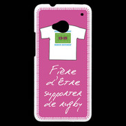 Coque HTC One Supporters Bonus offensif-défensif Rose