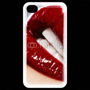 Coque iPhone 4 / iPhone 4S Bouche fatale rouge