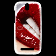 Coque HTC One SV Bouche fatale rouge